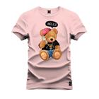 Camiseta Estampada Malha Premium T-Shirt Urso Hellop