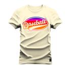 Camiseta Estampada Premium Algodão Base Ball Colors