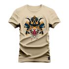 Camiseta Estampada Premium Algodão Guerreiro Leão