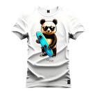 Camiseta Estampada Premium Tamanho Especial Urso Skater