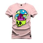 Camiseta Estampada T-Shirt Unissex Premium Caveira Fervendo