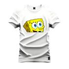 Camiseta Estampada Tamanho Grande Plus Size Bob Esponja