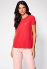 Camiseta Etiqueta Guess Triangulo Rosa