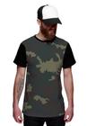 Camiseta Exército Camuflada Verde Personalizada Swag