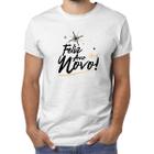 Camiseta Feliz Ano Novo Masculina Algodão