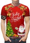 Camiseta Feliz Natal Masculina Blusa Papai Noel Presentes E2