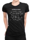 Camiseta Feminina A Historia Do Rock Camisa De Banda Unissex Blusinha