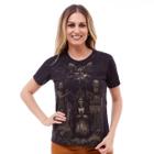 Camiseta Feminina Ágape Divino Pai Eterno DVE3826 Preto XG