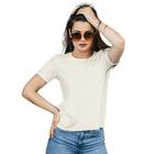 Camiseta Feminina Algodão Lisa Básica Manga Curta Casual