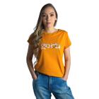 Camiseta Feminina Algodão Premium Estampa Gotti Cor Amarela