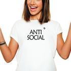 Camiseta feminina anti-social