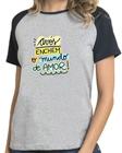 Camiseta feminina avós enchem o mundo de amor blusa vovó