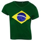 Camiseta Feminina Baby Look Algodão Torcedor Brasil