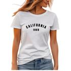 Camiseta Feminina Baby Look California 1989 algodão Gola Redonda