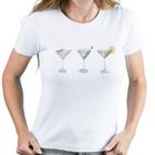 Camiseta Feminina Baby Look Drink & Vibes manga Exclusivo