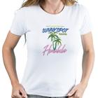 Camiseta feminina baby look Sunnyspot manga curta moda gringa