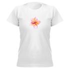 Camiseta feminina baby look Vibe Tropical manga curta novidade divertido