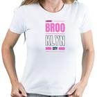 Camiseta feminina babylook Brooklyn City manga curta Moda Gringa