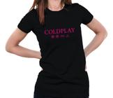 Camiseta Feminina Banda Coldplay Show Tour 2023 Pop Rock - Baby Look!
