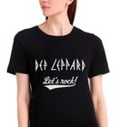 Camiseta Feminina Banda Rock Def Leppard Lets Rock - Baby Look