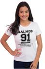 Camiseta Feminina Básica Evangélica Algodão Salmos 91