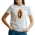 Camiseta feminina básica Nossa Senhora de Guadalupe manga curta