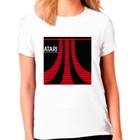 Camiseta Feminina Branca Atari Jogos Games 02