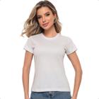 Camiseta Feminina Branca Basica Algodão Fafenix Babylook Tshirt Lisa Confortáveis