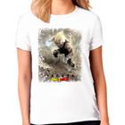 Camiseta Feminina Branca Desenho Anime Dragon Ball Z 16