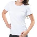 Camiseta Feminina Branca Preta Lisa Malha Fria Poliviscose PV