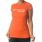 Camiseta Feminina Columbia MC Neblina Montrail Laranja 32045