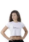 Camiseta feminina Cropped Manga Curta Livrii TechMalhas Basica