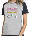 Camiseta feminina dinda maravilinda flores fofo blusa camisa