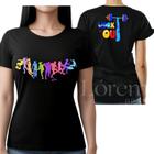 Camiseta Feminina Dry Fit Com Elastano estampas variadas verão Baby Look fitness academia envio imediato