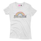 Camiseta Feminina Estampada Just Smile Branco