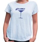 Camiseta feminina estilo baby look taça e cítrico manga curta