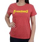 Camiseta Feminina FreeSurf MC Neon Vermelho Mescla - 12160