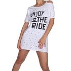 Camiseta Feminina Hang Loose Grunge Enjoy - Branca