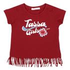 Camiseta Feminina Infantil Vermelho Tassa 33255