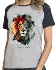 Camiseta feminina jesus cristo leão camisa blusa fé