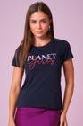 Camiseta Feminina Logo Cursivo Planet Girls Preto