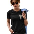 Camiseta Feminina Mão Mãe Punk Estilo Rock Baby look