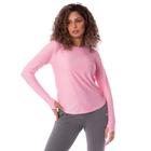 Camiseta Feminina New Balance Accelerate Manga Longa Rosa