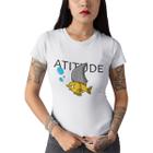 Camiseta Feminina Peixe Atitude Tubarão Hipsters