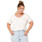 Camiseta Feminina Plus Size Básica Tshirt Plus