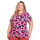 Camiseta Feminina Plus Size Colorida Ref-097