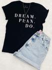 Camiseta Feminina Plus Size Dream Plan Do