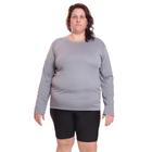 Camiseta Feminina Plus Size Manga Longa Dry Fit Lisa Proteção Solar UV Térmica Camisa Treino Academia Praia - DF