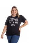 Camiseta Feminina Preta Dog