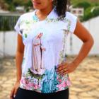 CAMISETA feminina RELIGIOSA NOSSA SENHORA DE FÁTIMA TAM:G